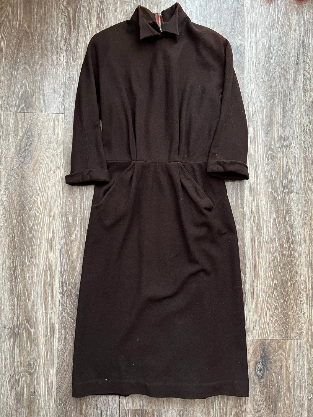 Brown wool dress (size 8)