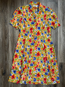 Bright floral dress (size 16)