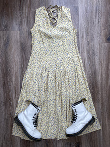 Yellow ditsy dress (size 14)