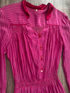 Pink stripe dress (size M/L)