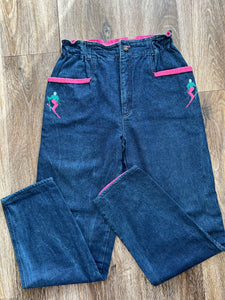 Ski detail mom jeans (size 8/10)