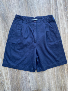 High waisted navy shorts (size 10)