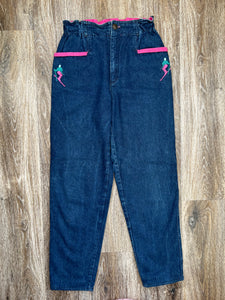 Ski detail mom jeans (size 8/10)