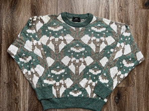 Green grandad jumper