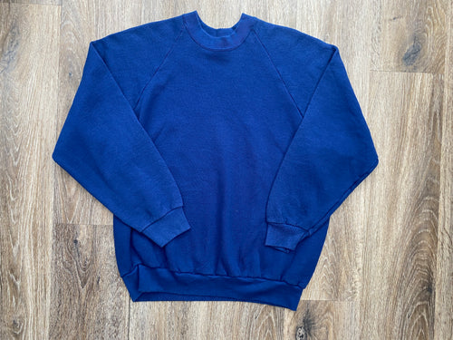 Blue crew neck