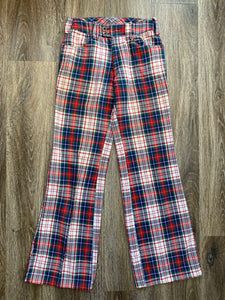 Tartan flares (size 8)