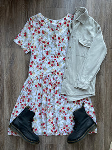 Floral picnic dress (size L)