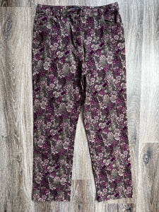 Floral jeans  (size 12)