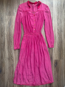 Pink stripe dress (size M/L)