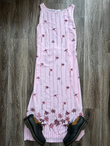 Pink Floral maxi dress (Size M)