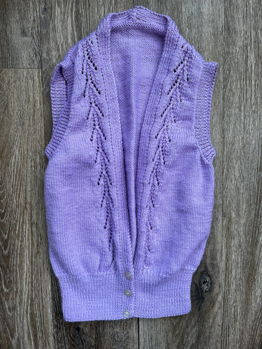 Handmade lilac knit vest