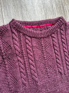 Oversized purple jumper