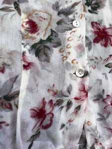 Semi sheer floral blouse