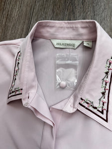 Embroidered pink blouse