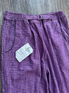 Purple check pants (size 10)