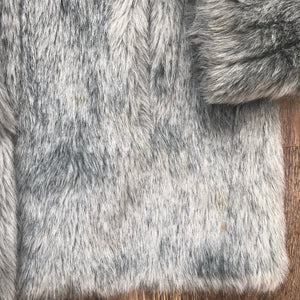 Grey faux fur coat